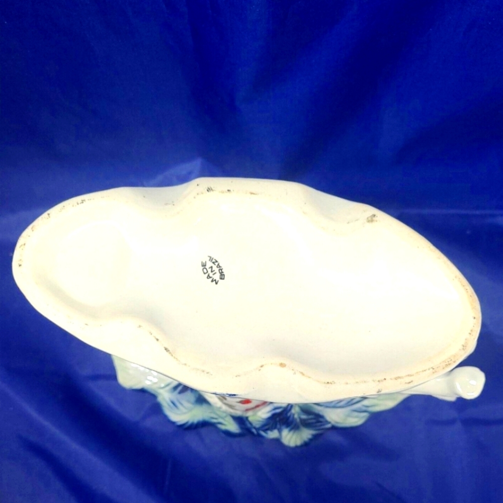 Vintage Brazil 8" Tall x 10" Wide Lusterware VASE, Rare Elephant Theme - Picture 4 of 4